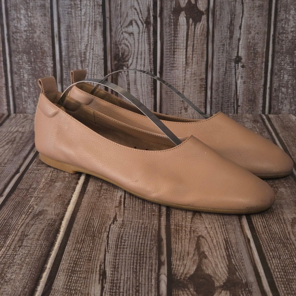Sz 7 Womens Everlane The Day Glove Tan Leather Comfort Ballet Flats Shoes Good - Picture 6 of 11